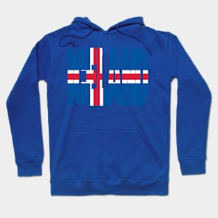 Iceland flag stencil Hoodie